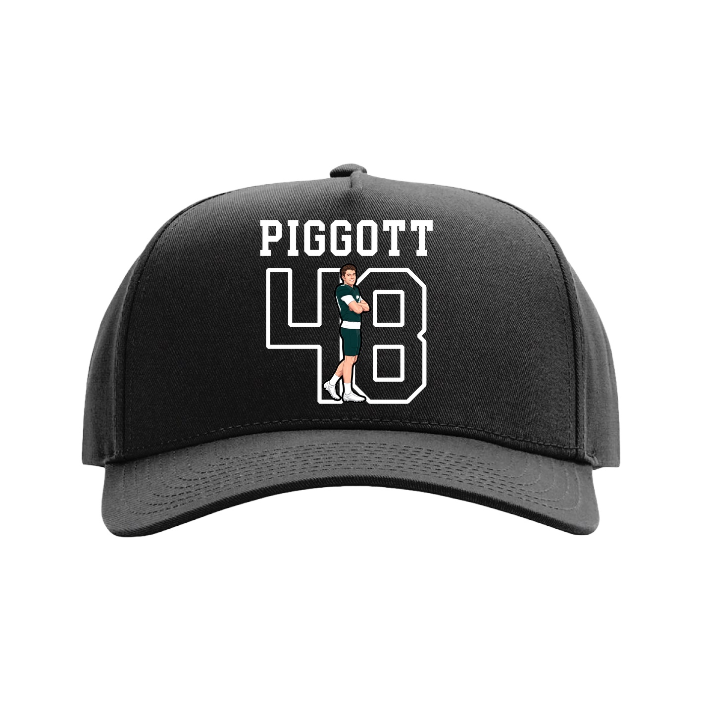 Full Fabric Five-Panel Champ Cap — Shirsey in Black