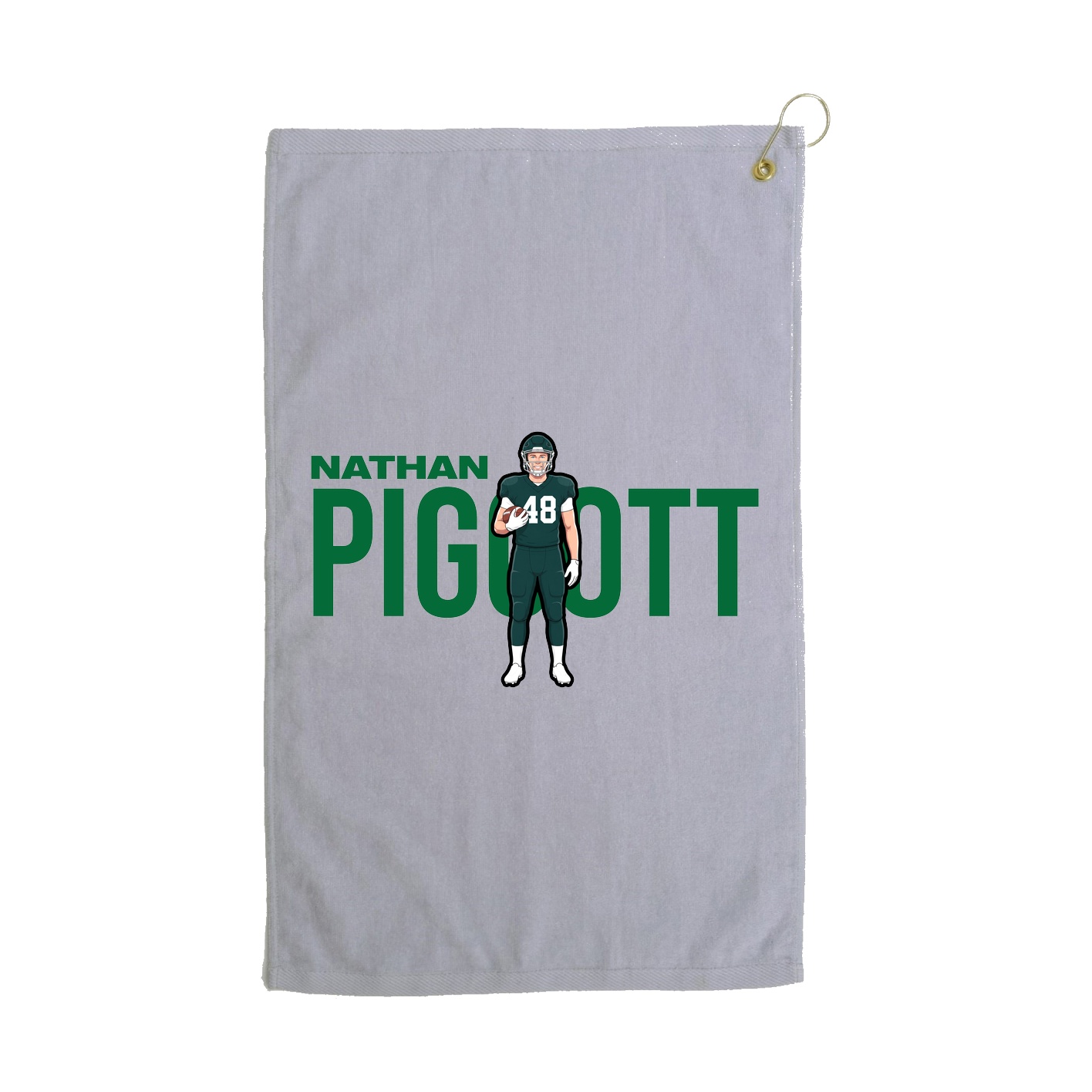 Golf Towel — Player Name in Grey