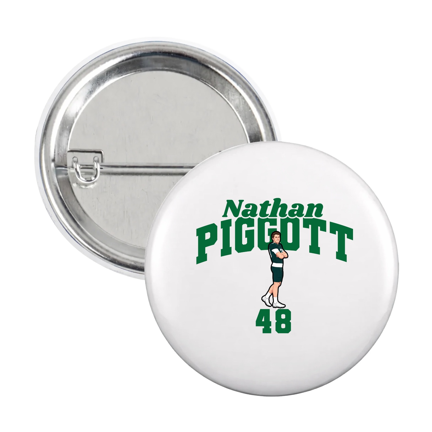 Game Day Button — Signature Arch in White