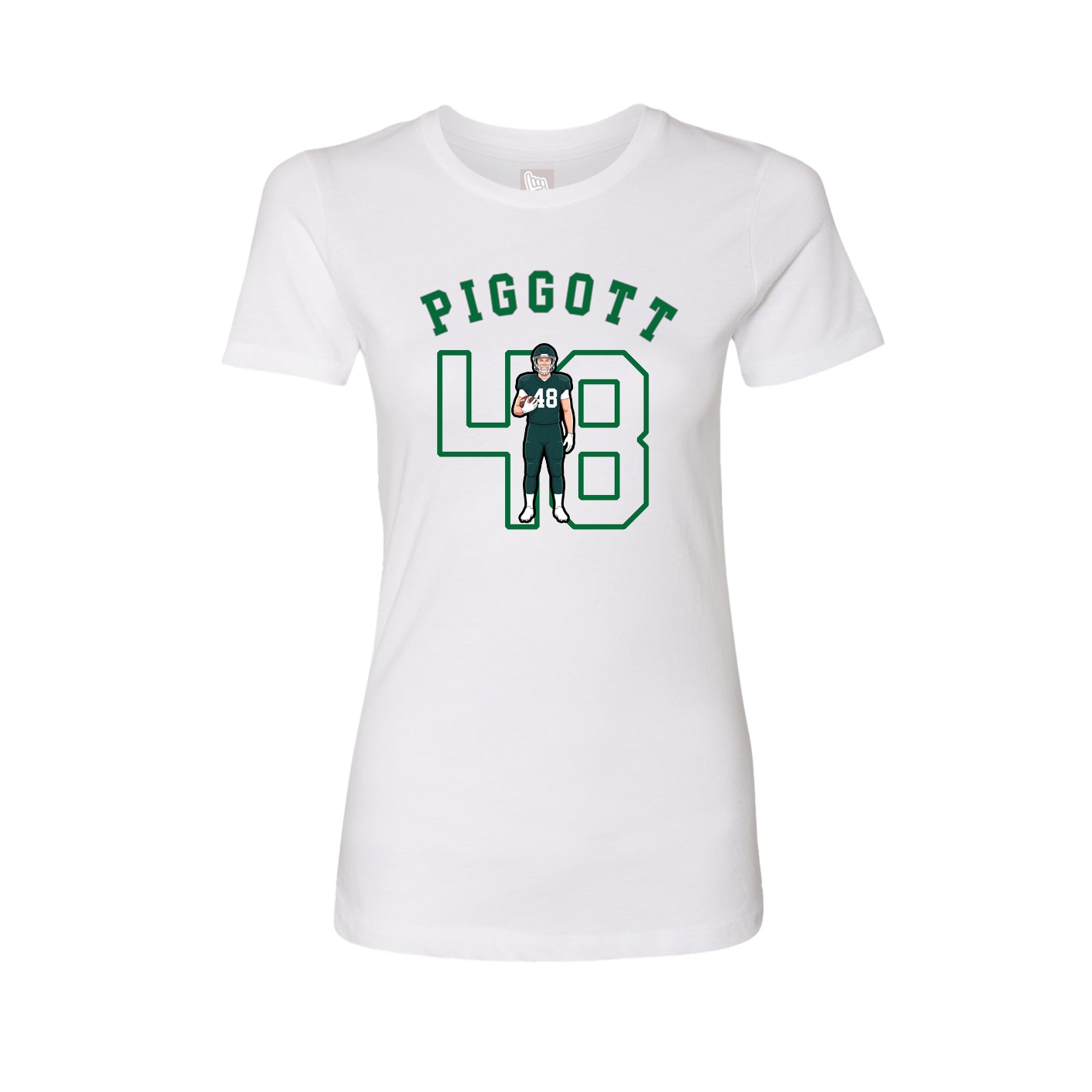 Fitted Women's Tee — Shirsey Arch in White