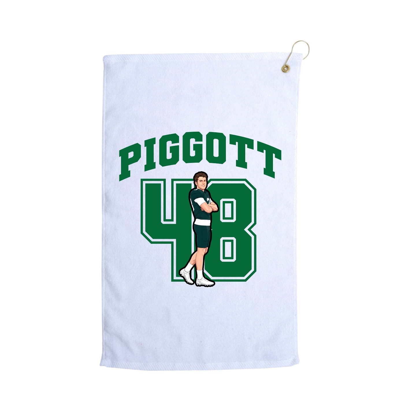 Golf Towel — Number in White