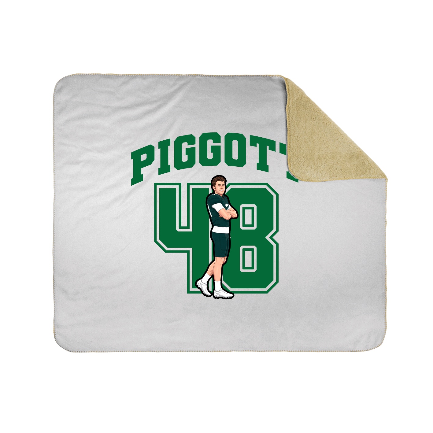 Throw Blanket — Number in White