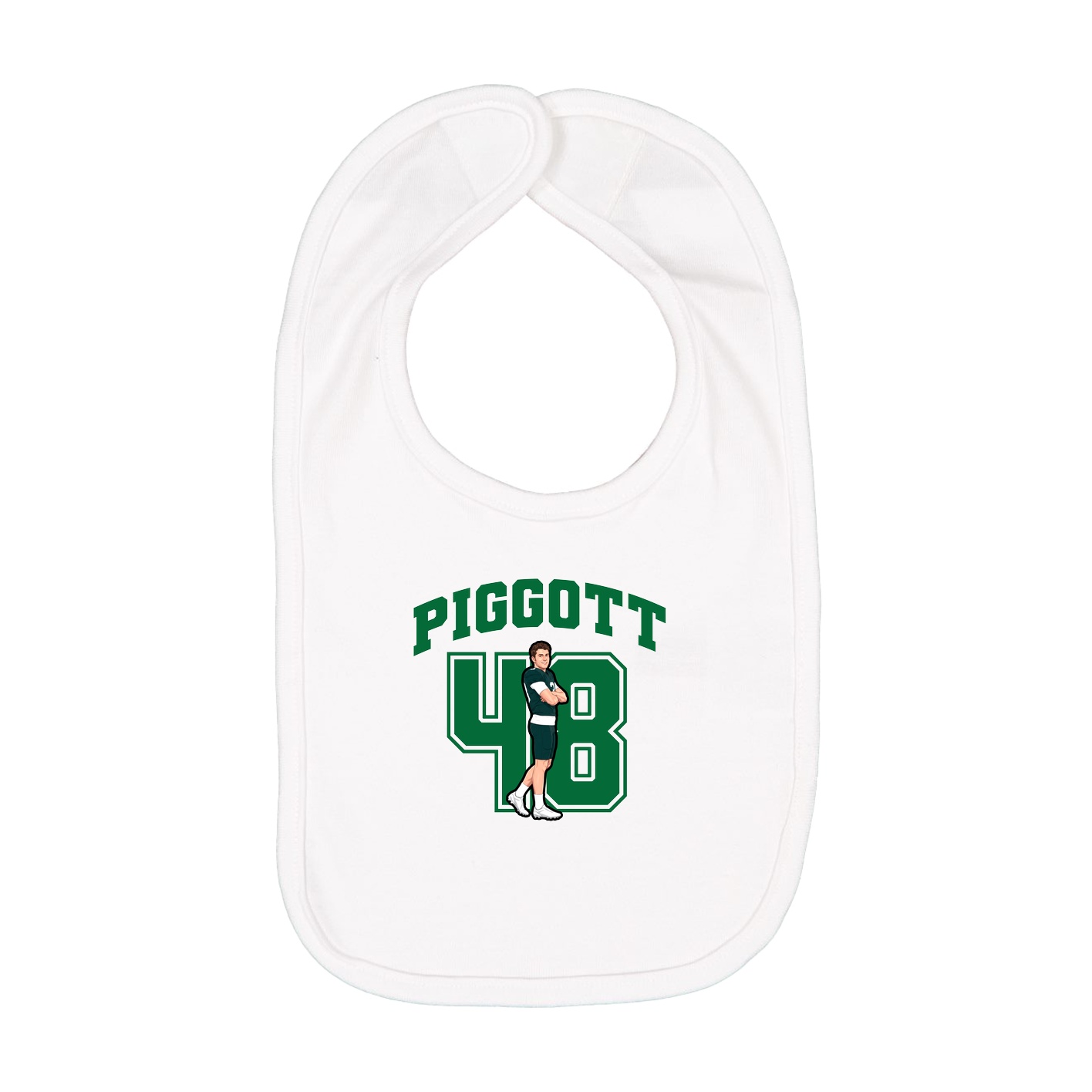 Infant Bib — Number in White
