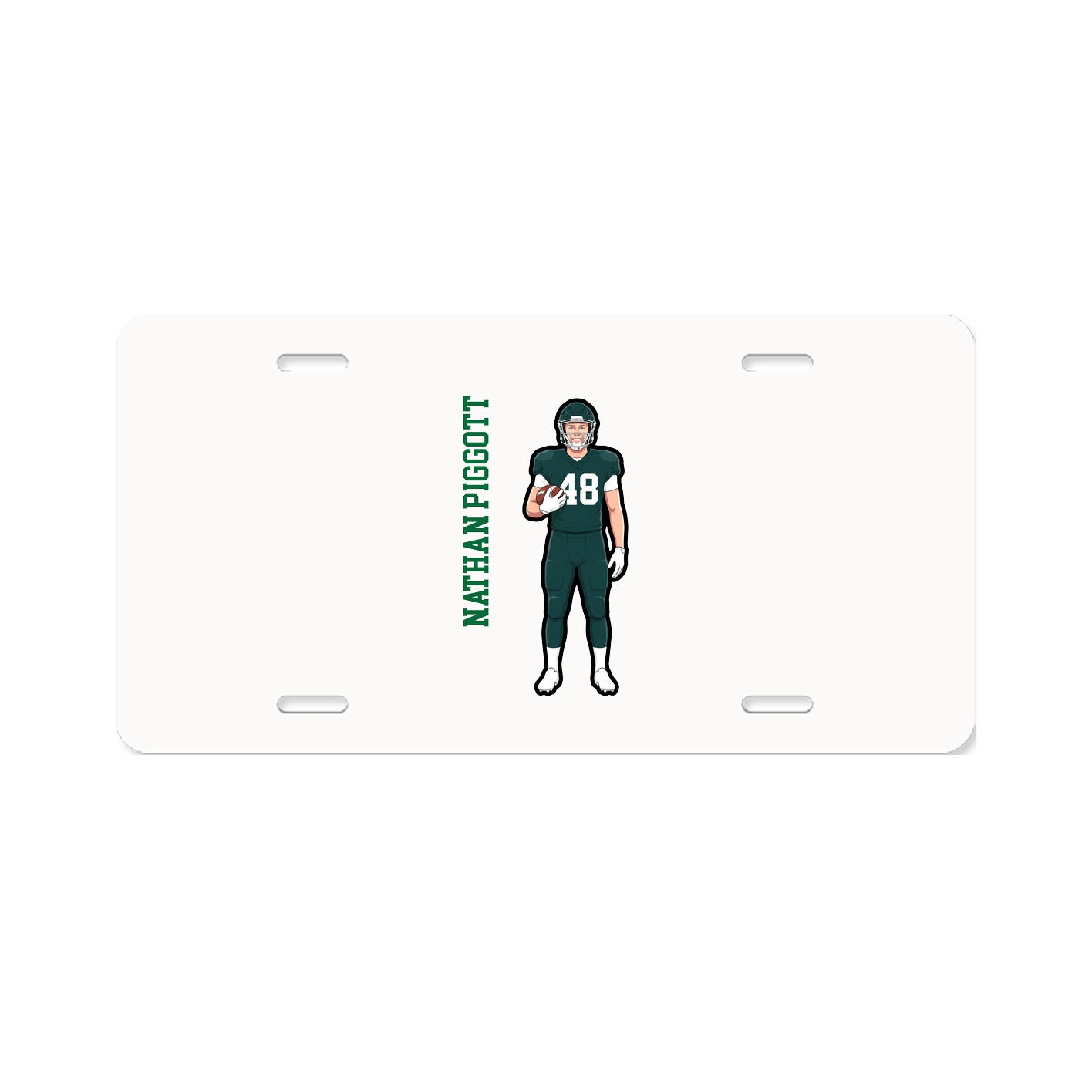 License Plate — Name Vertical in Classic