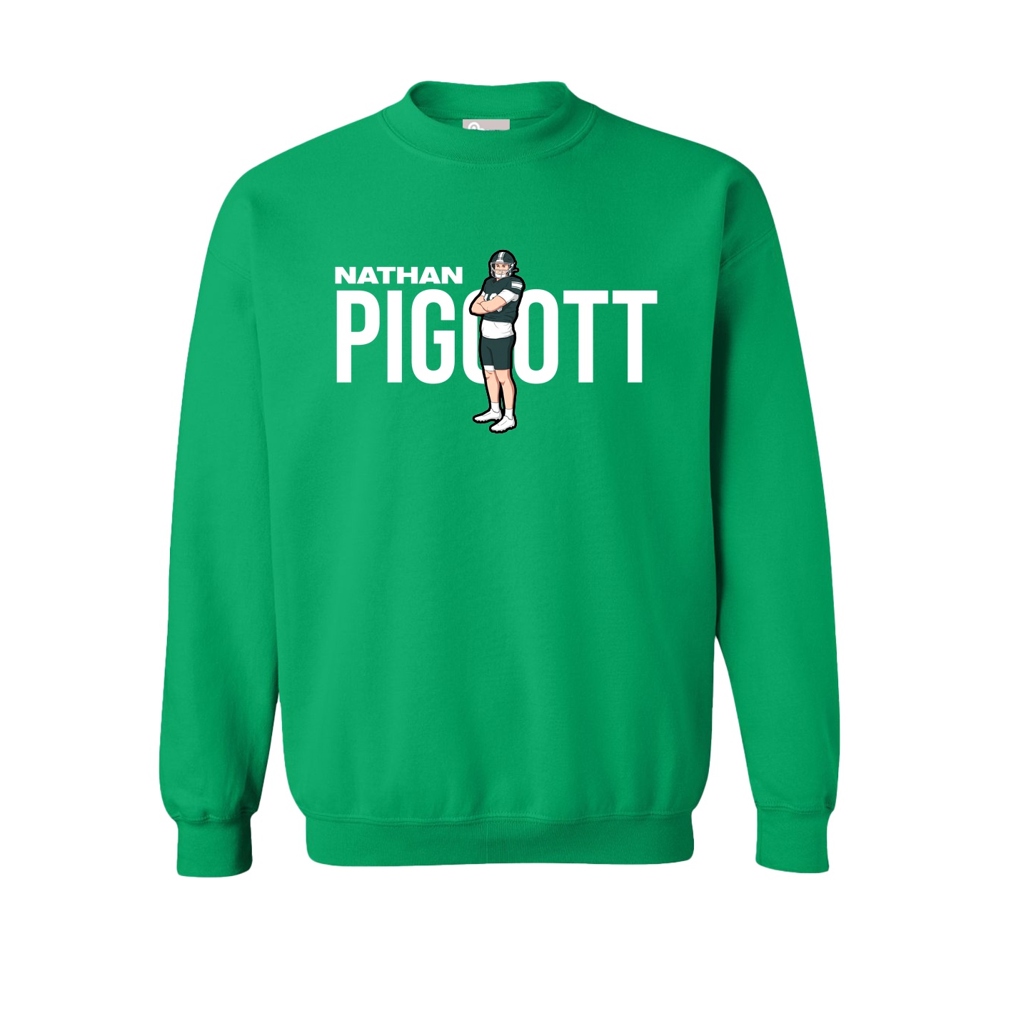 Fleece Crew — Player Name in Green