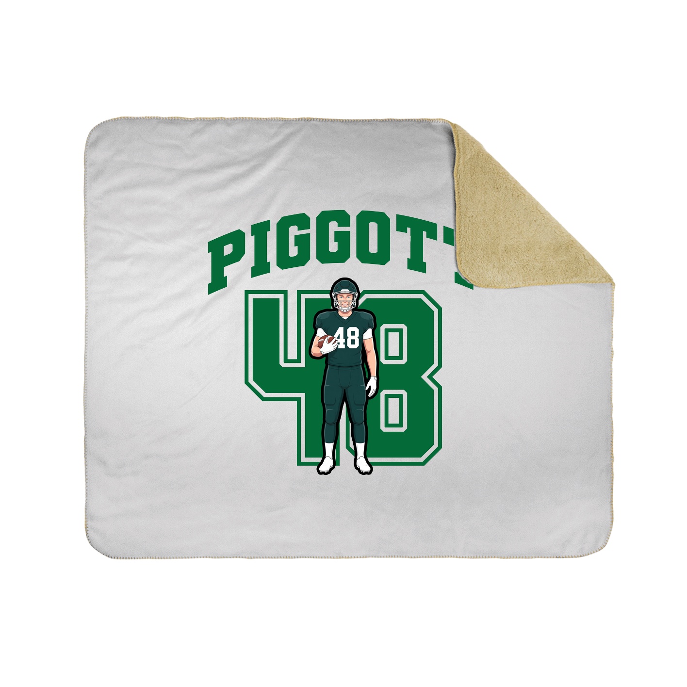 Throw Blanket — Number in White