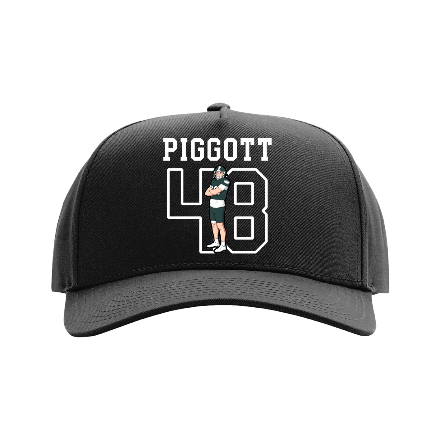 Full Fabric Five-Panel Champ Cap — Shirsey in Black