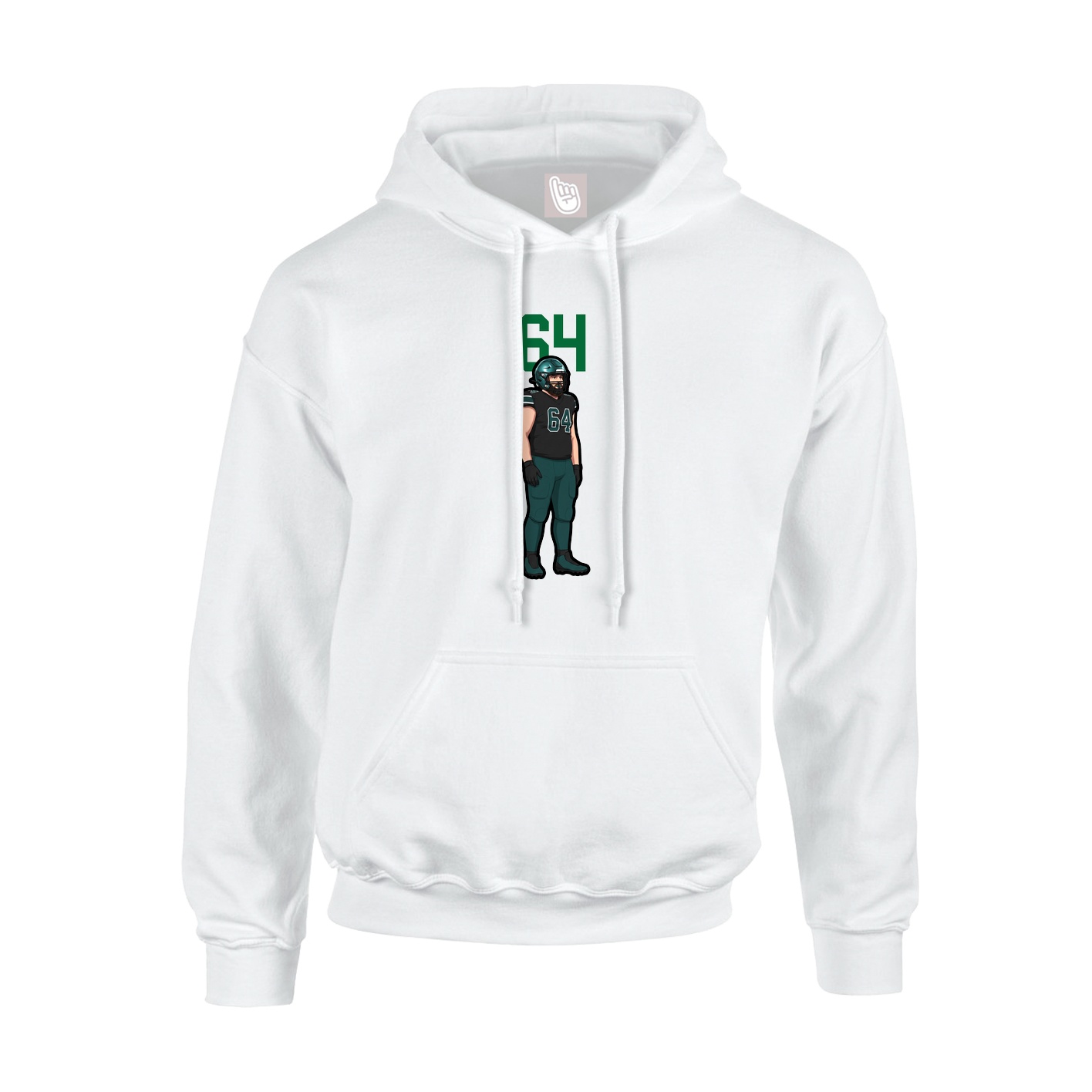 Hoodie — Number Top in White