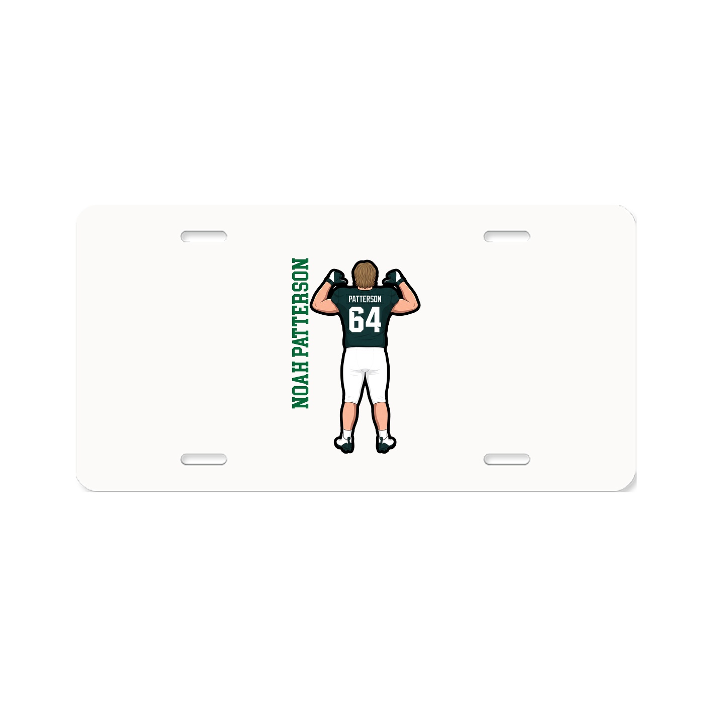 License Plate — Name Vertical in Classic
