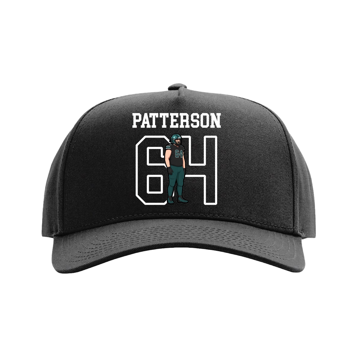 Full Fabric Five-Panel Champ Cap — Shirsey in Black