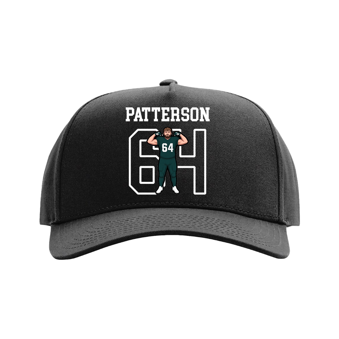 Full Fabric Five-Panel Champ Cap — Shirsey in Black