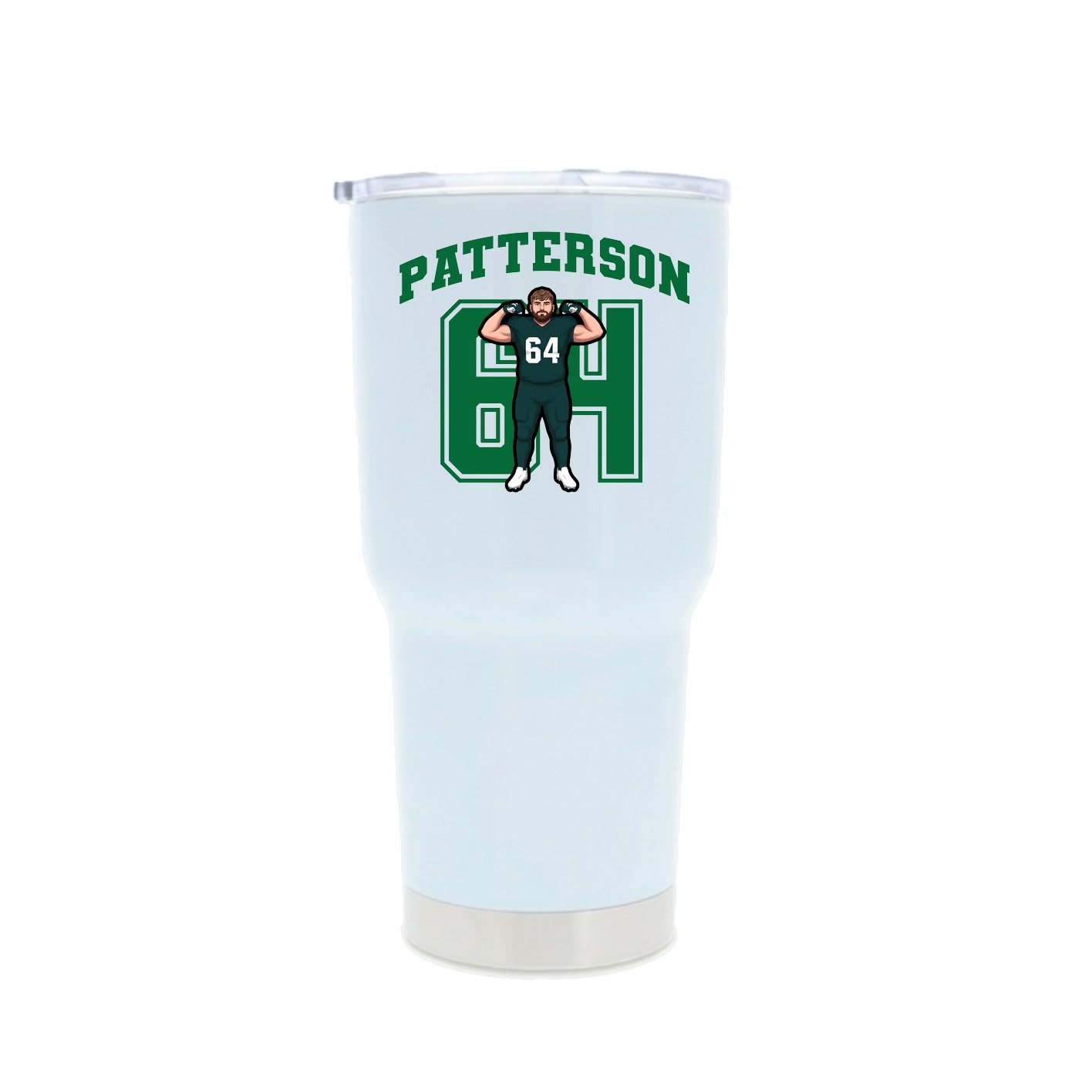 30oz Stainless Steel Tumbler — Number in White