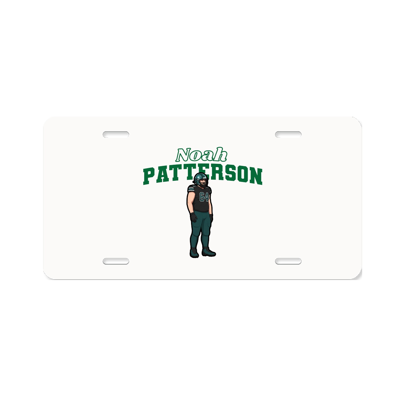 License Plate — Name Arch in Classic