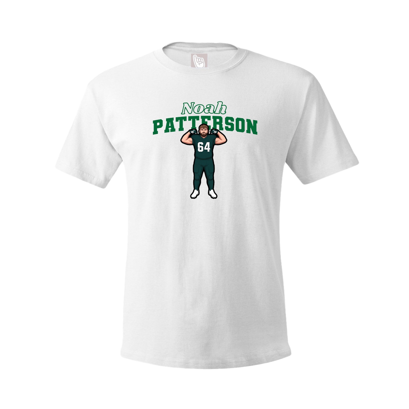 Youth Tee — Name Arch in White