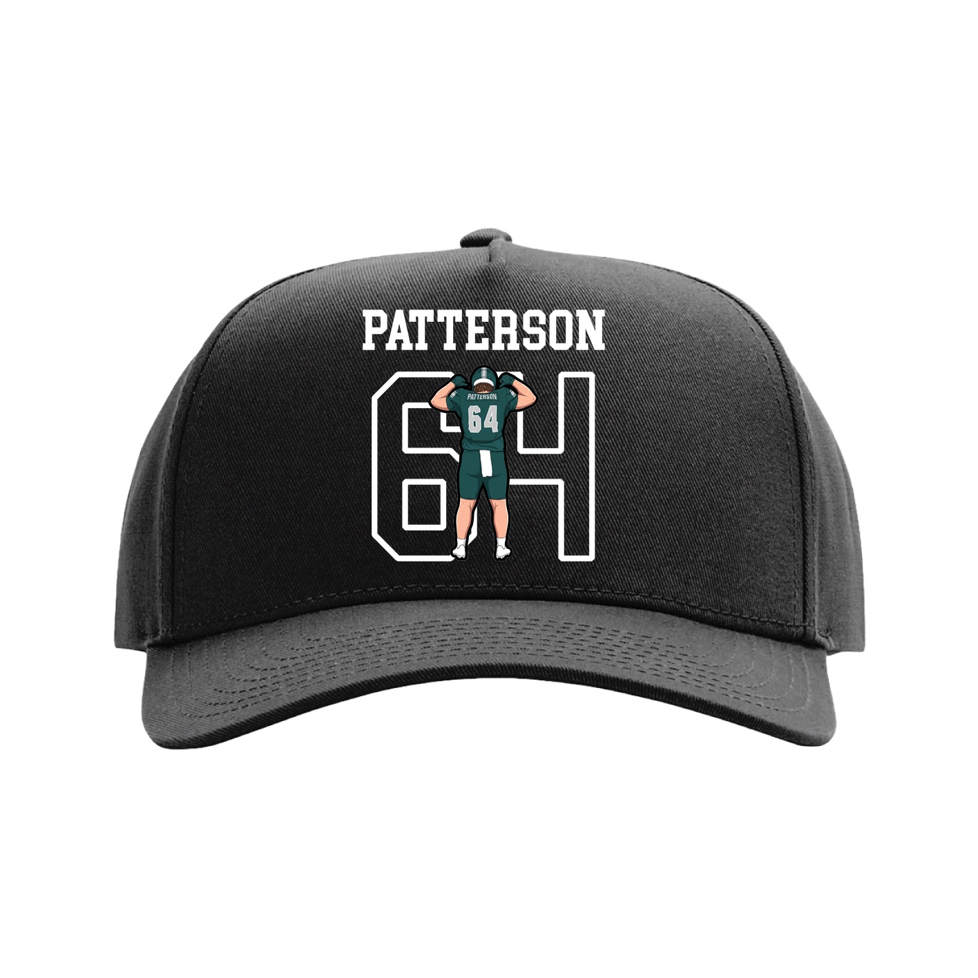 Full Fabric Five-Panel Champ Cap — Shirsey in Black