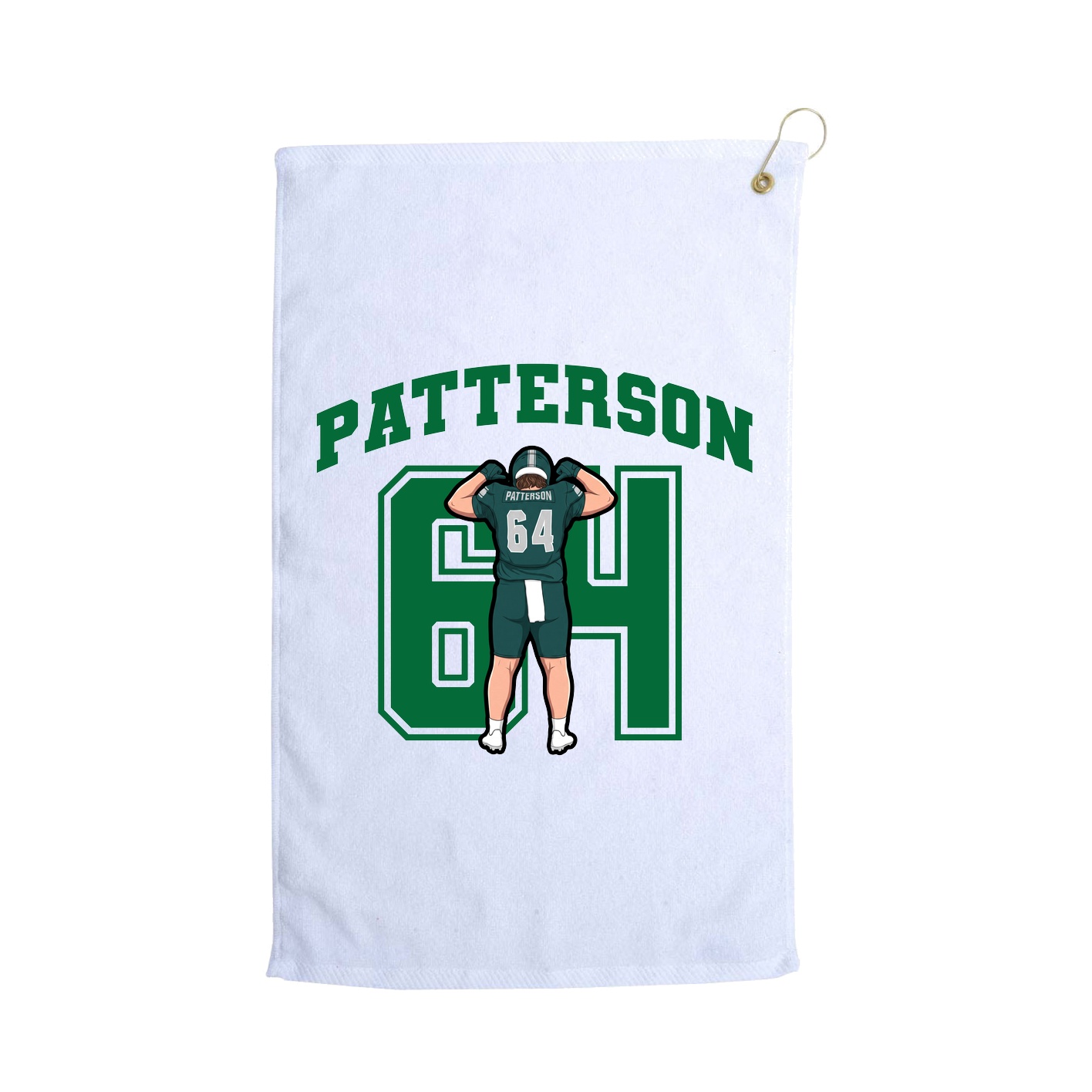 Golf Towel — Number in White