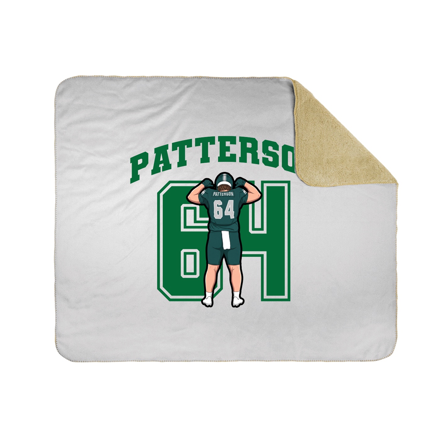 Throw Blanket — Number in White