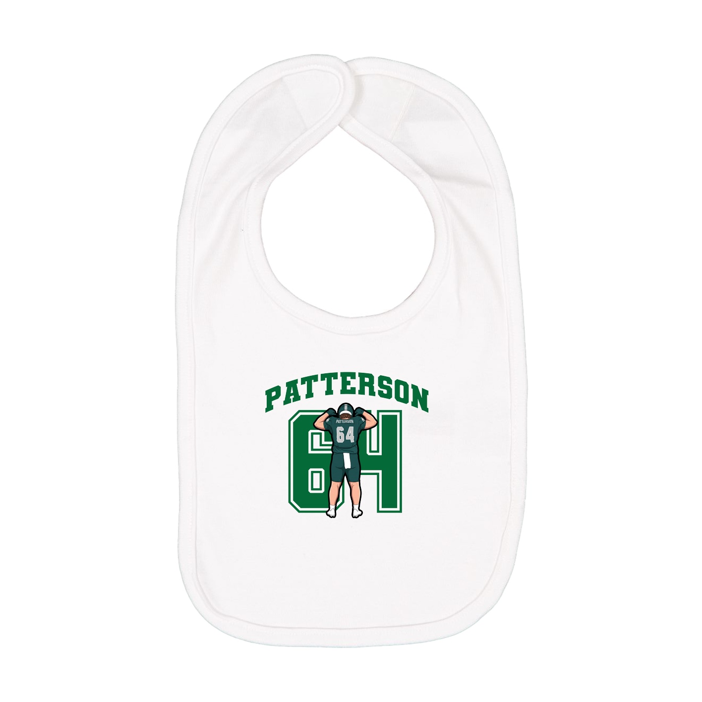 Infant Bib — Number in White