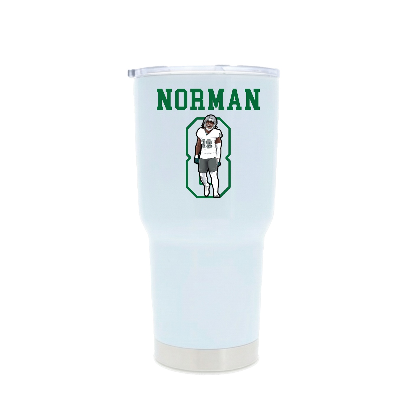 30oz Stainless Steel Tumbler — Shirsey in White