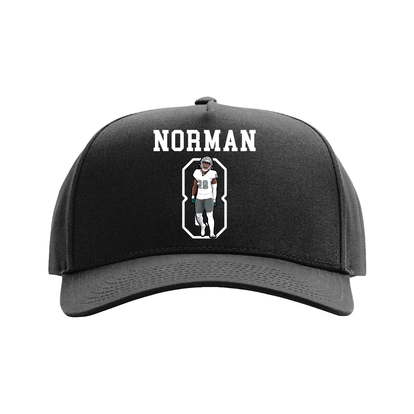 Full Fabric Five-Panel Champ Cap — Shirsey in Black