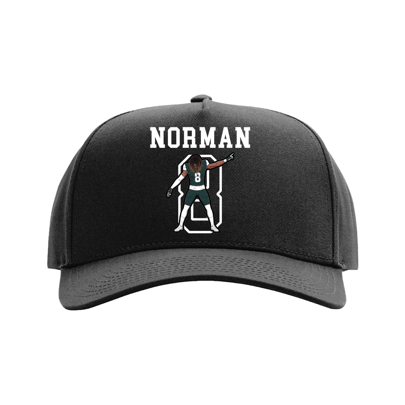 Full Fabric Five-Panel Champ Cap — Shirsey in Black