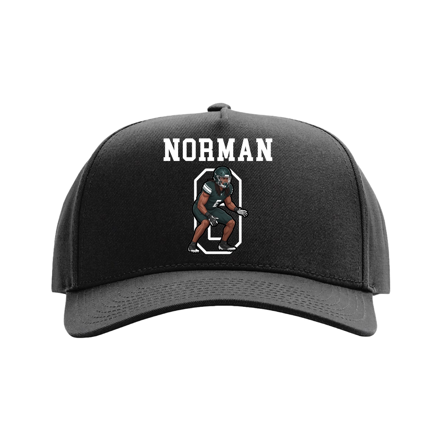 Full Fabric Five-Panel Champ Cap — Shirsey in Black