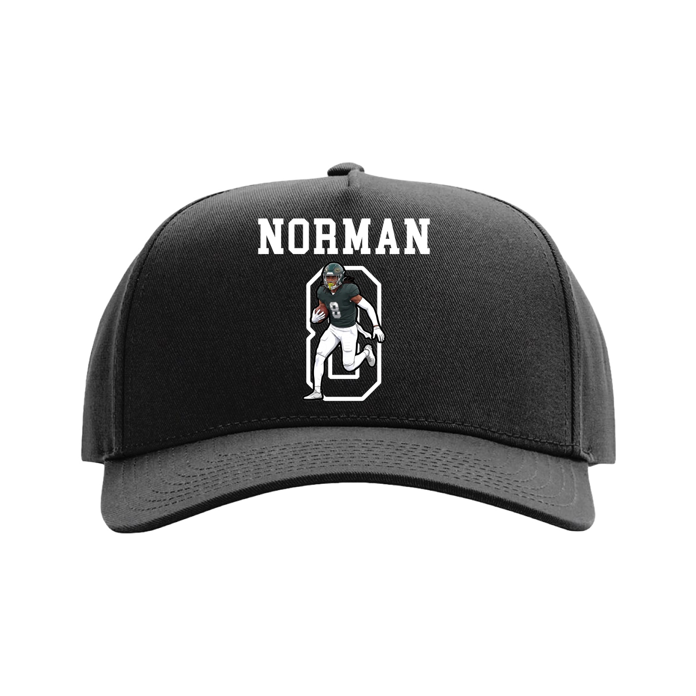 Full Fabric Five-Panel Champ Cap — Shirsey in Black