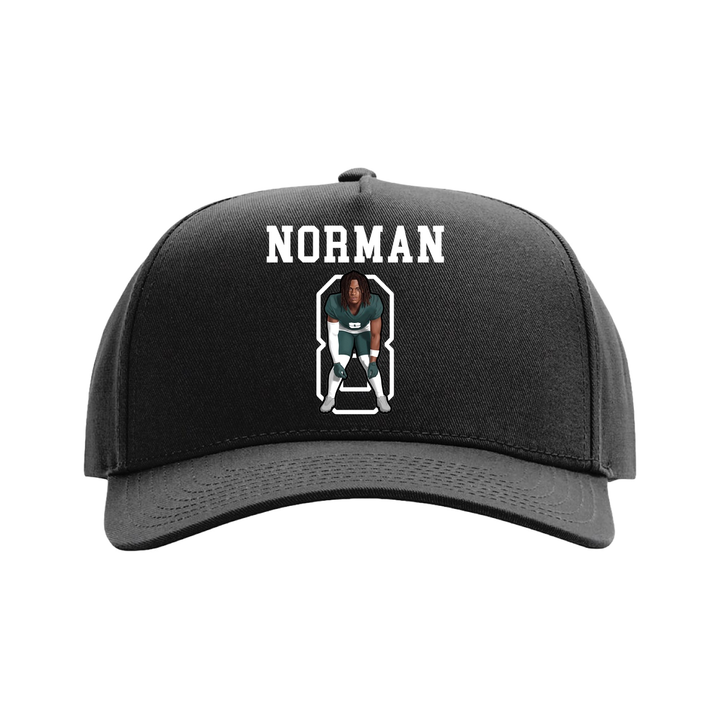 Full Fabric Five-Panel Champ Cap — Shirsey in Black