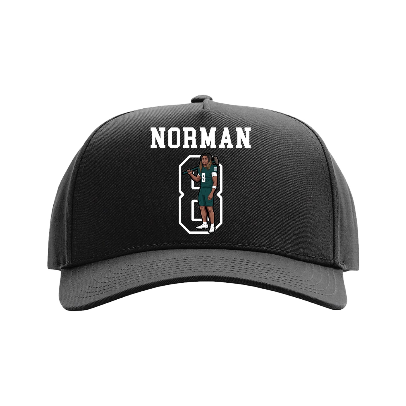 Full Fabric Five-Panel Champ Cap — Shirsey in Black