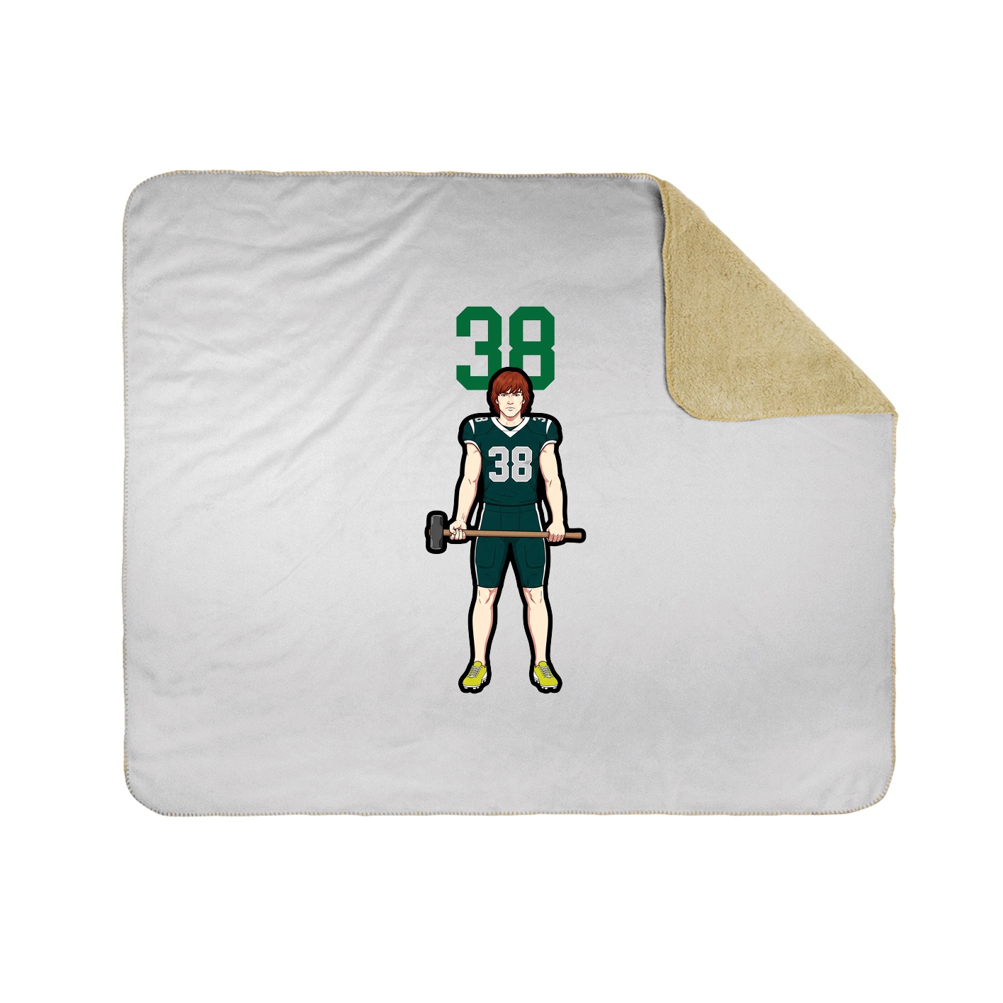 Throw Blanket — Number Top in White
