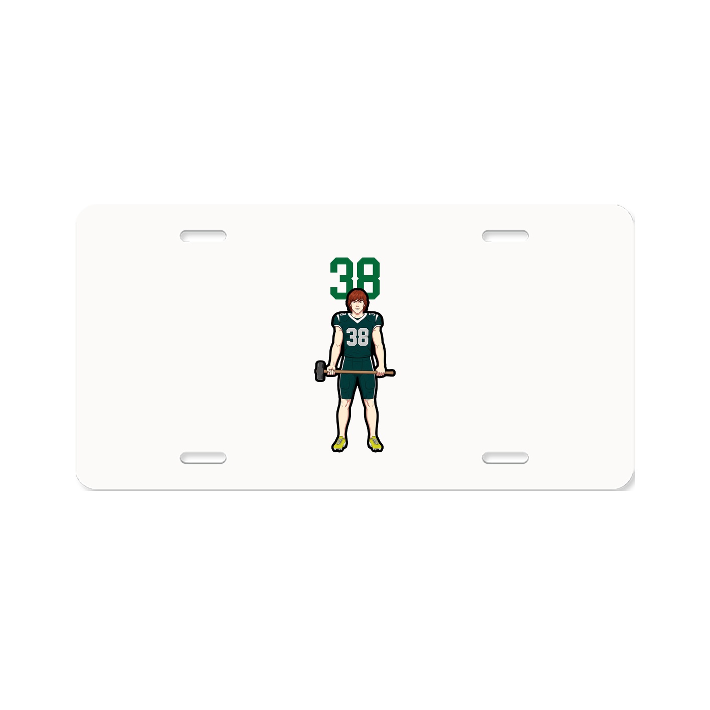 License Plate — Number Top in Classic