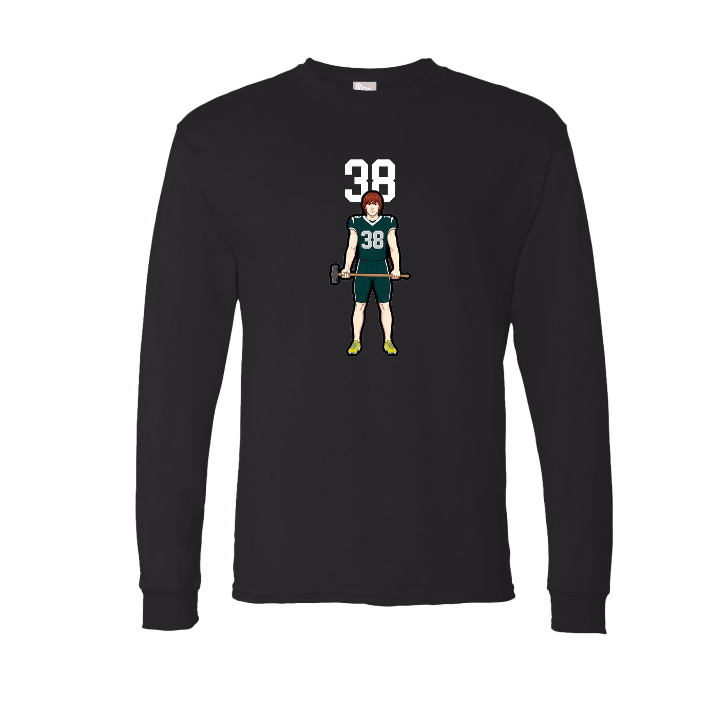 Long Sleeve Tee — Number Top in Black