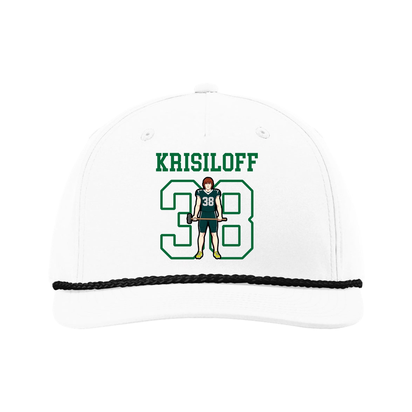 Five-Panel Classic Rope Cap — Shirsey in White