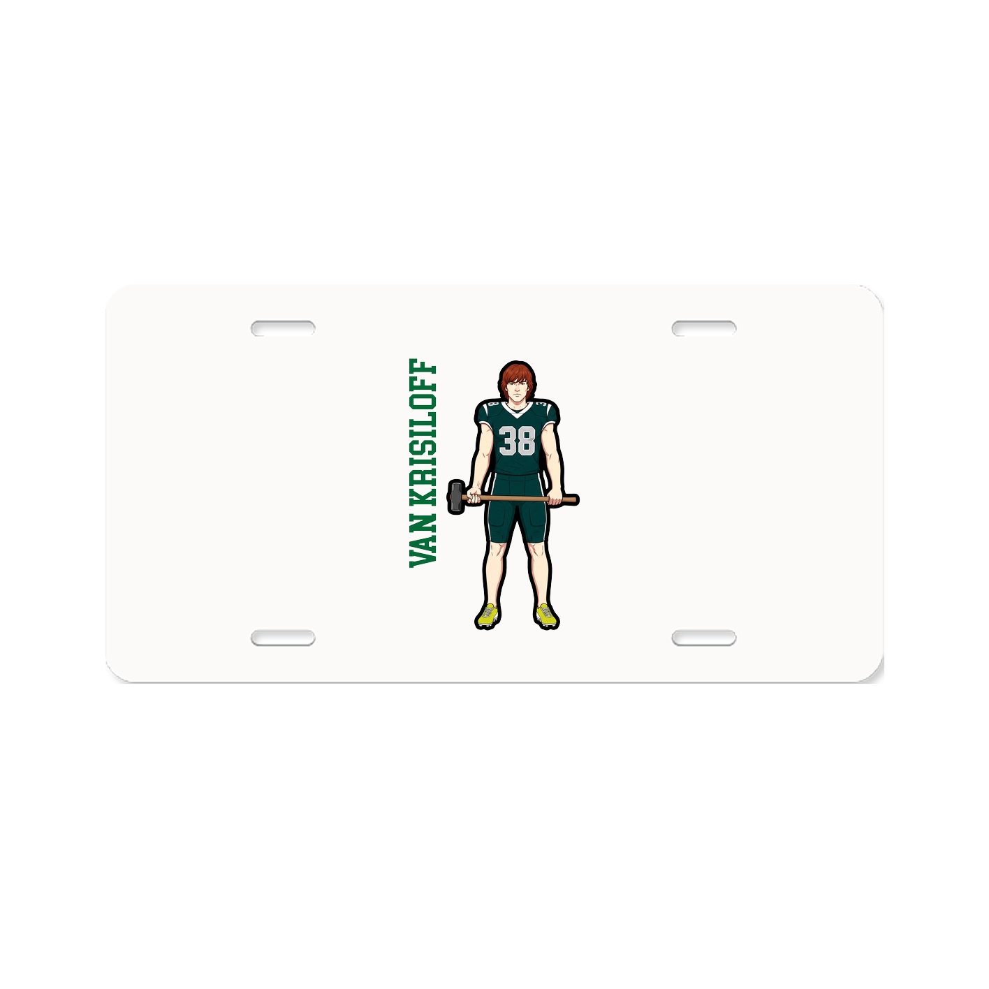 License Plate — Name Vertical in Classic