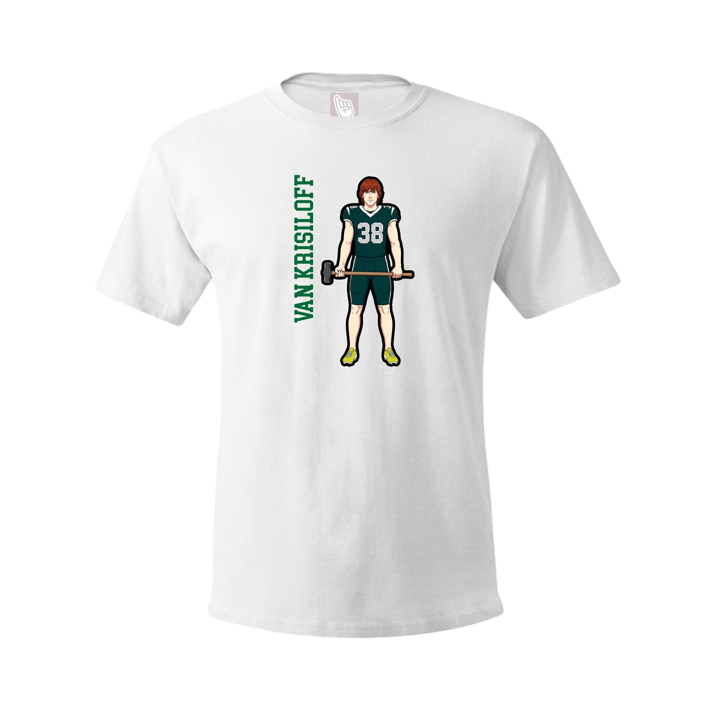 Tee — Name Vertical in White