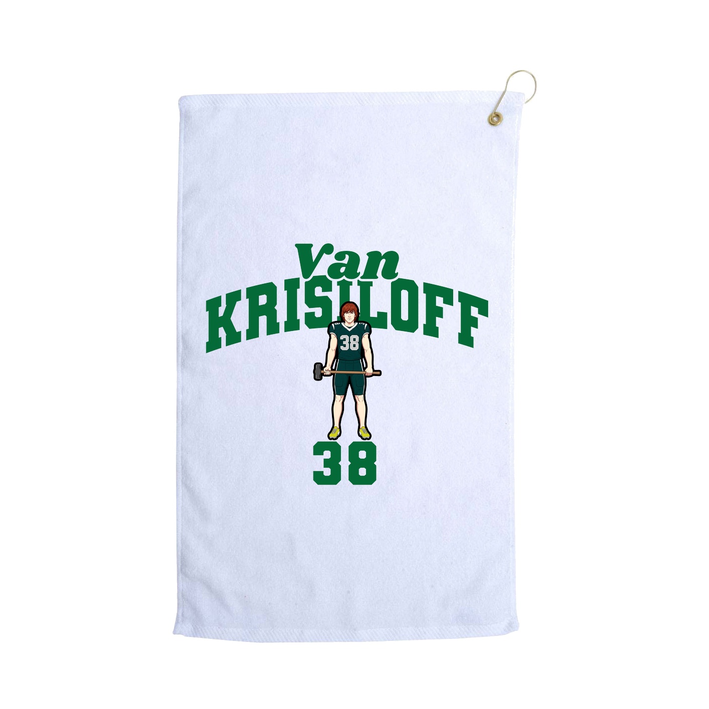 Golf Towel — Signature Arch in White