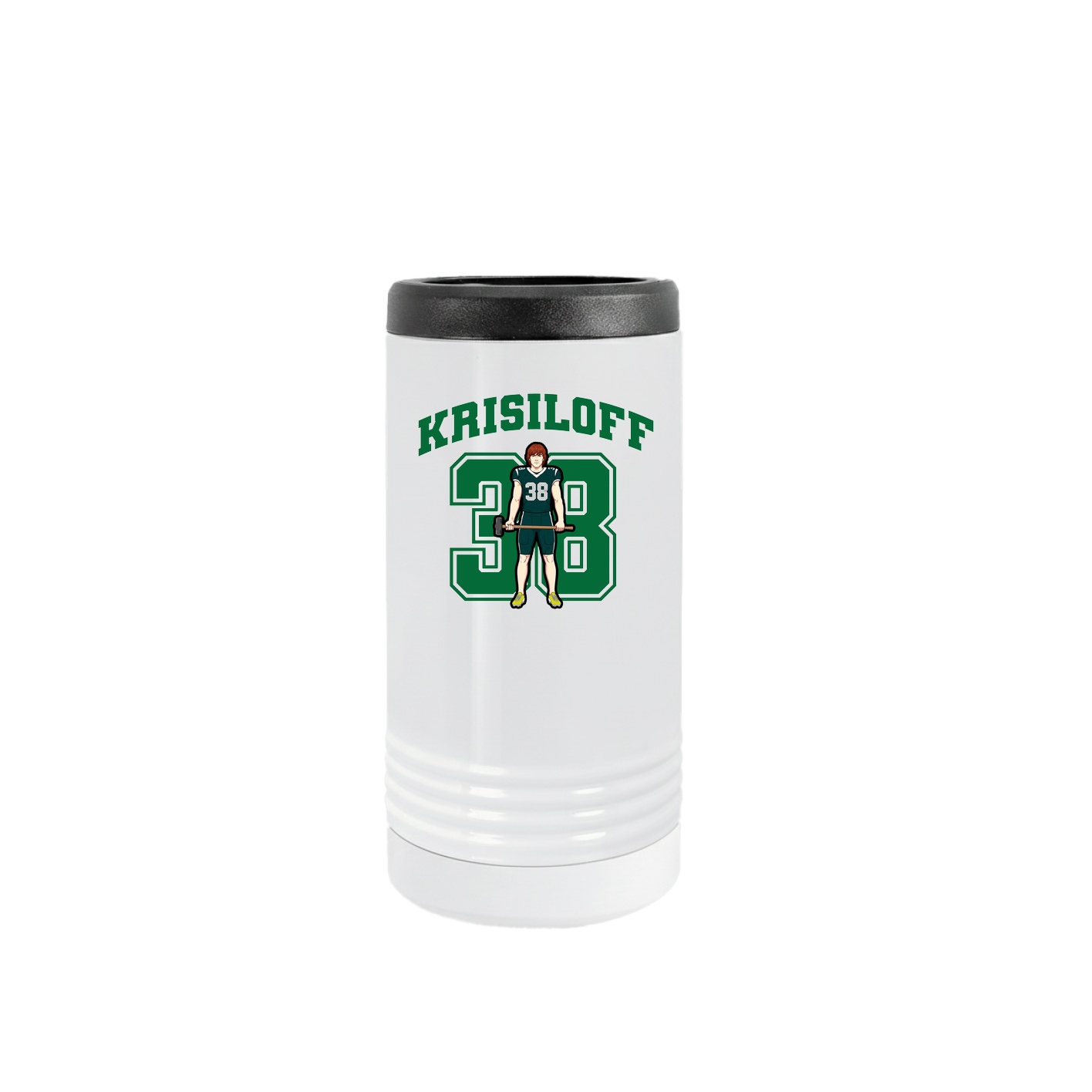 Slim Beverage Holder — Number in White