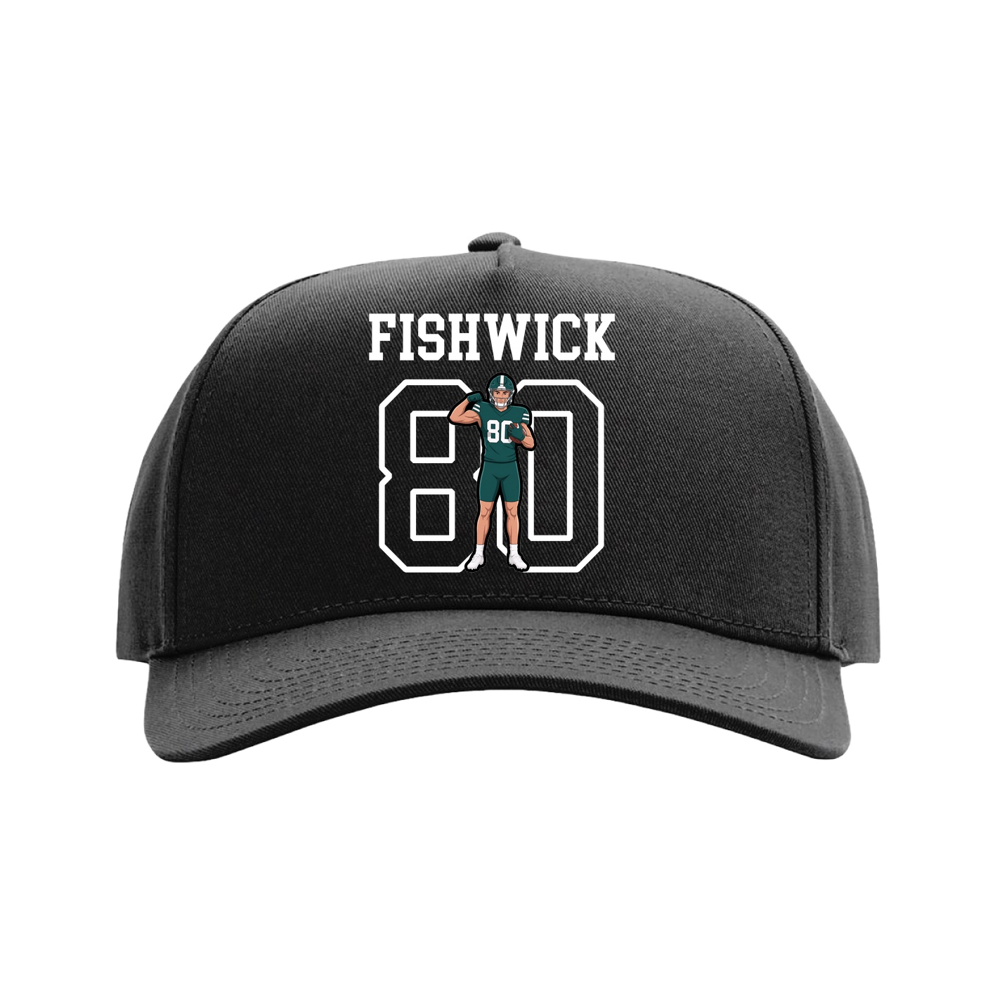 Full Fabric Five-Panel Champ Cap — Shirsey in Black