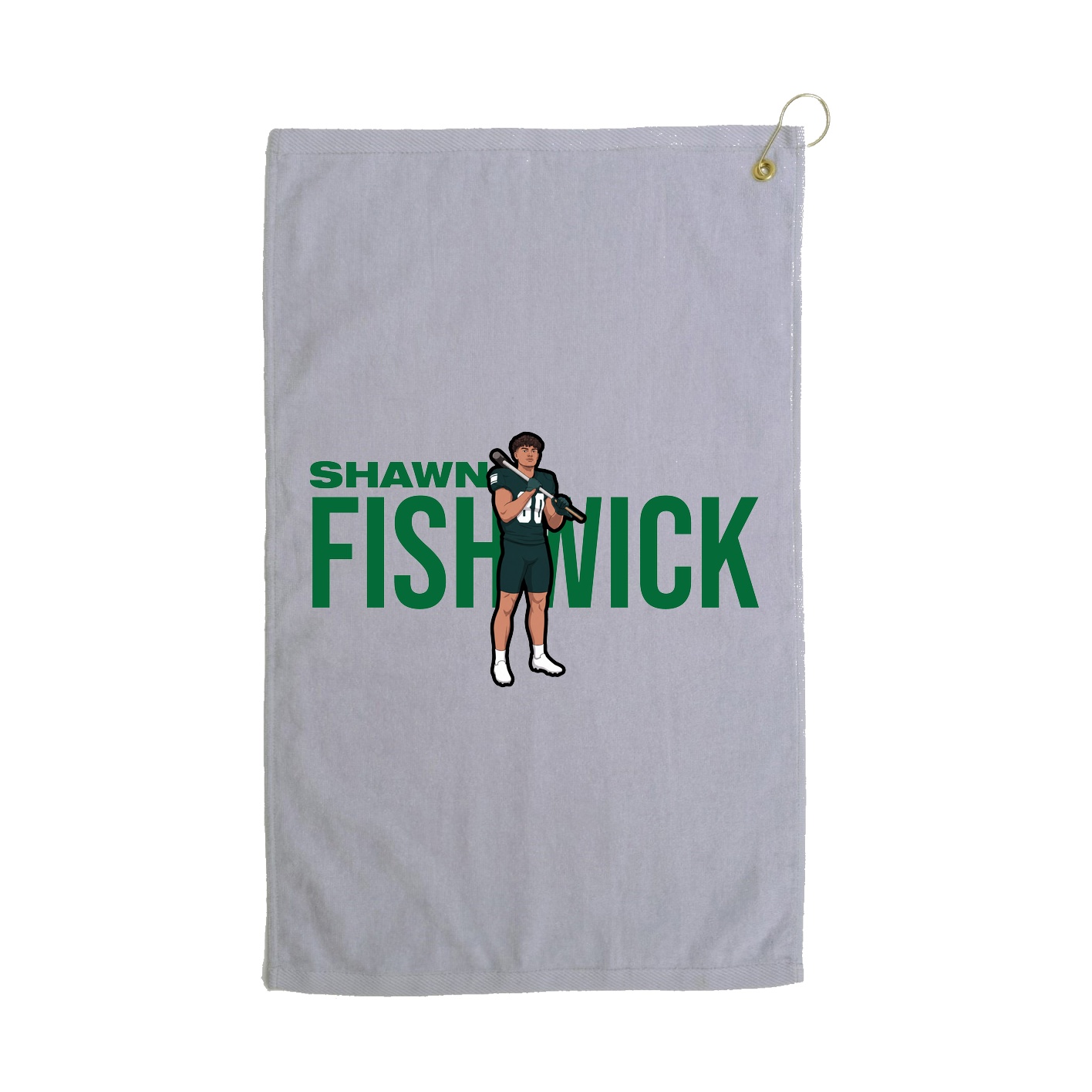 Golf Towel — Player Name in Grey