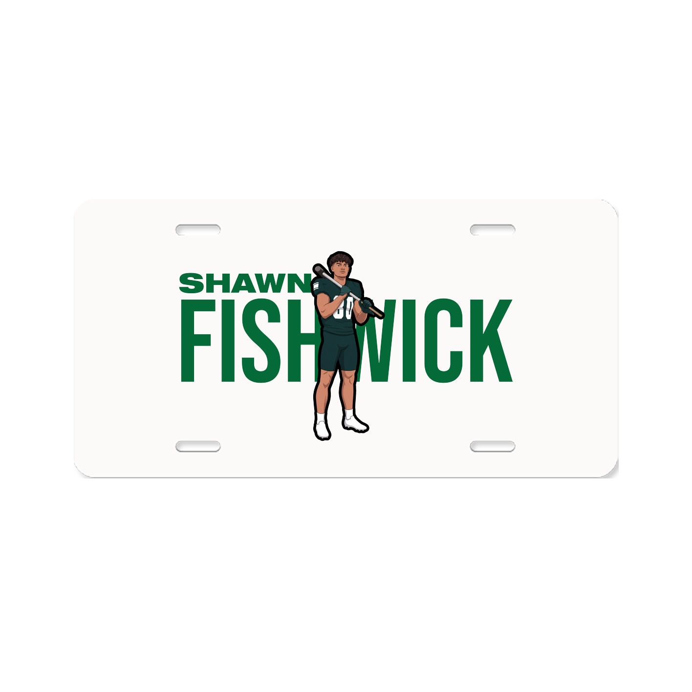 License Plate — Player Name in Classic