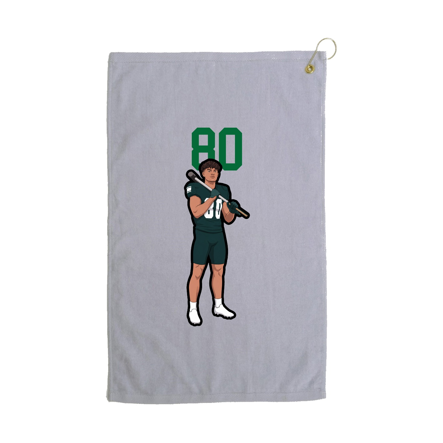 Golf Towel — Number Top in Grey
