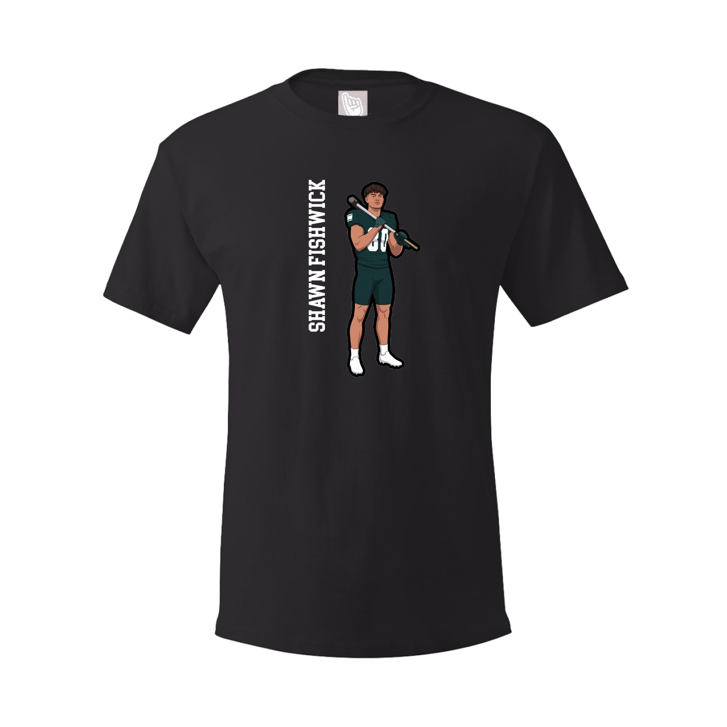 Youth Tee — Name Vertical in Black