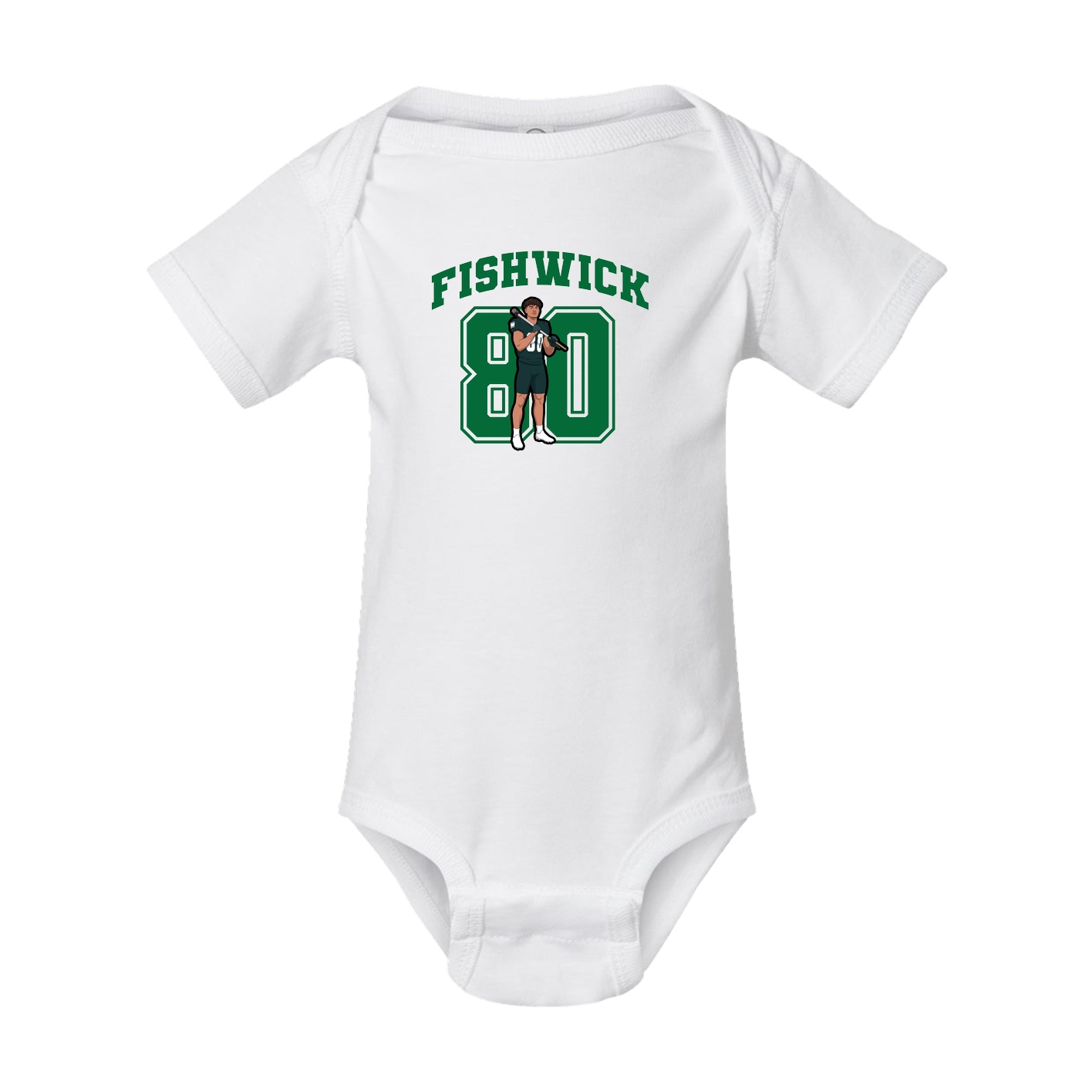 Baby Onesie — Number in White