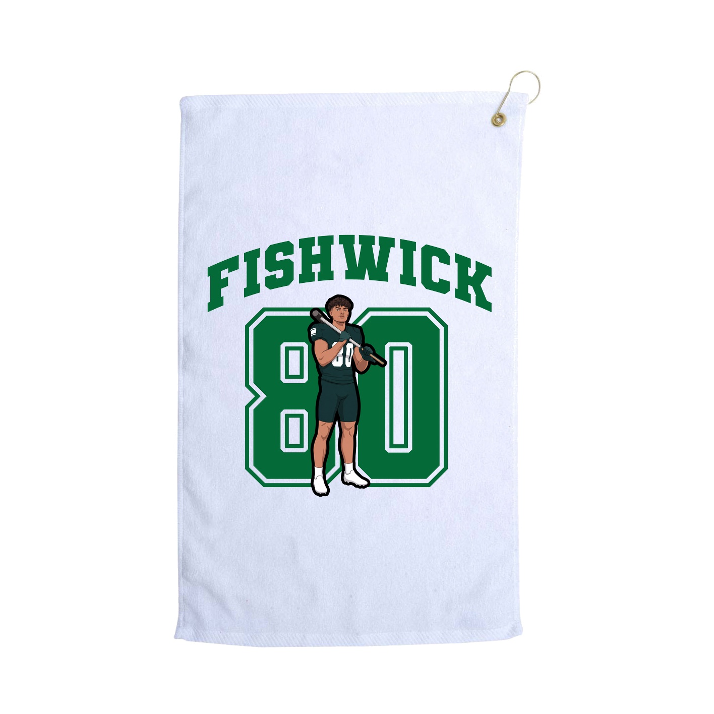 Golf Towel — Number in White