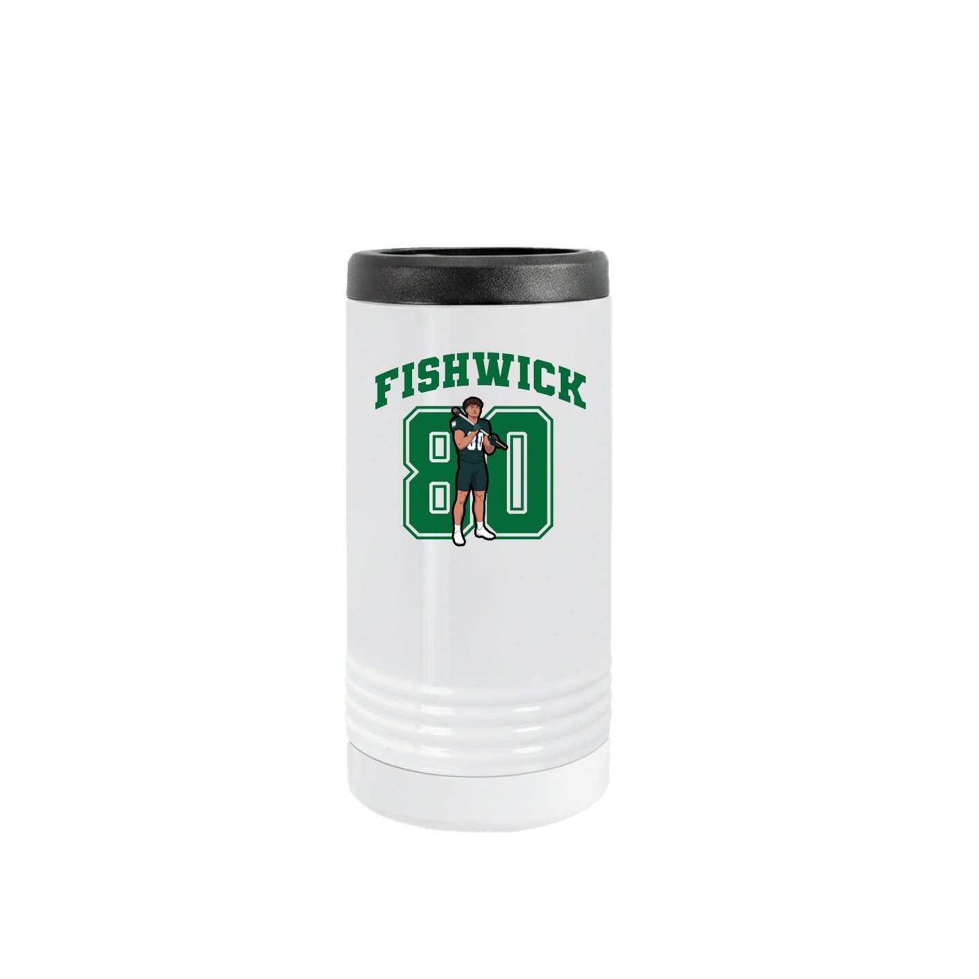 Slim Beverage Holder — Number in White