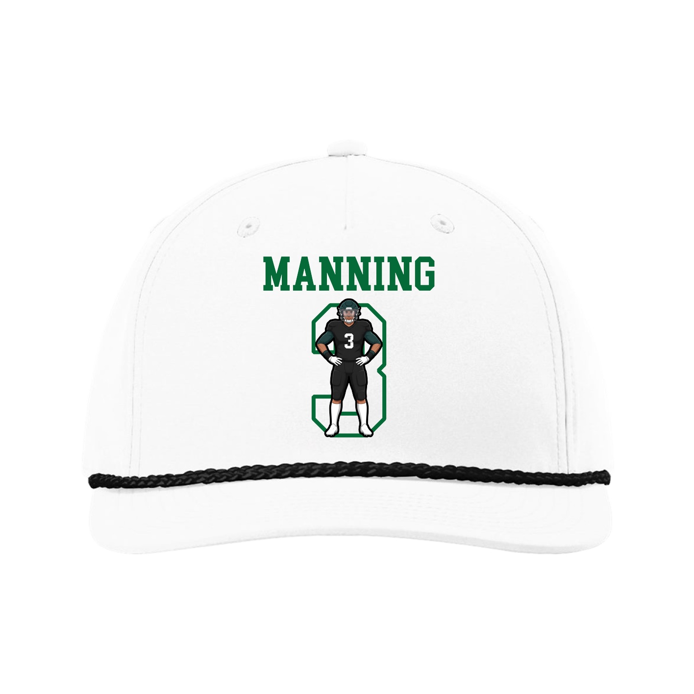 Five-Panel Classic Rope Cap — Shirsey in White