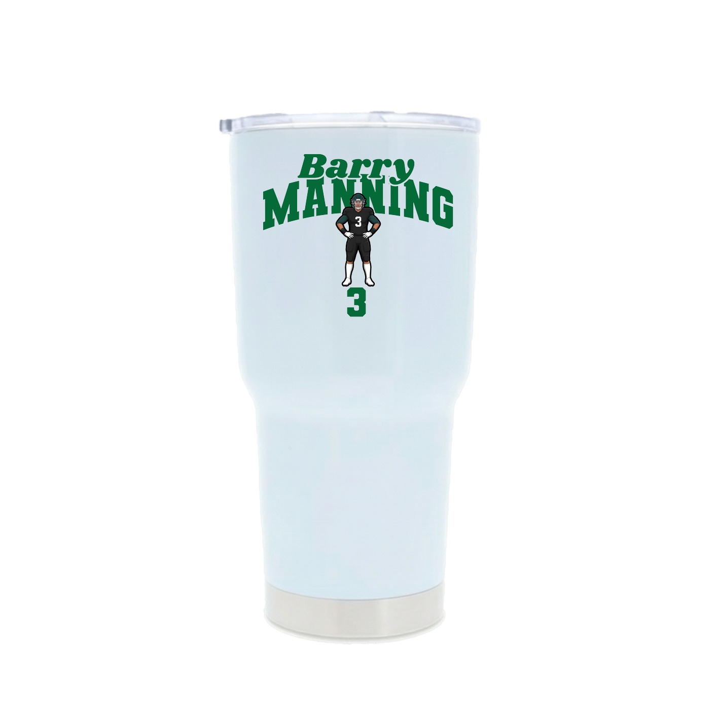 30oz Stainless Steel Tumbler — Signature Arch in White