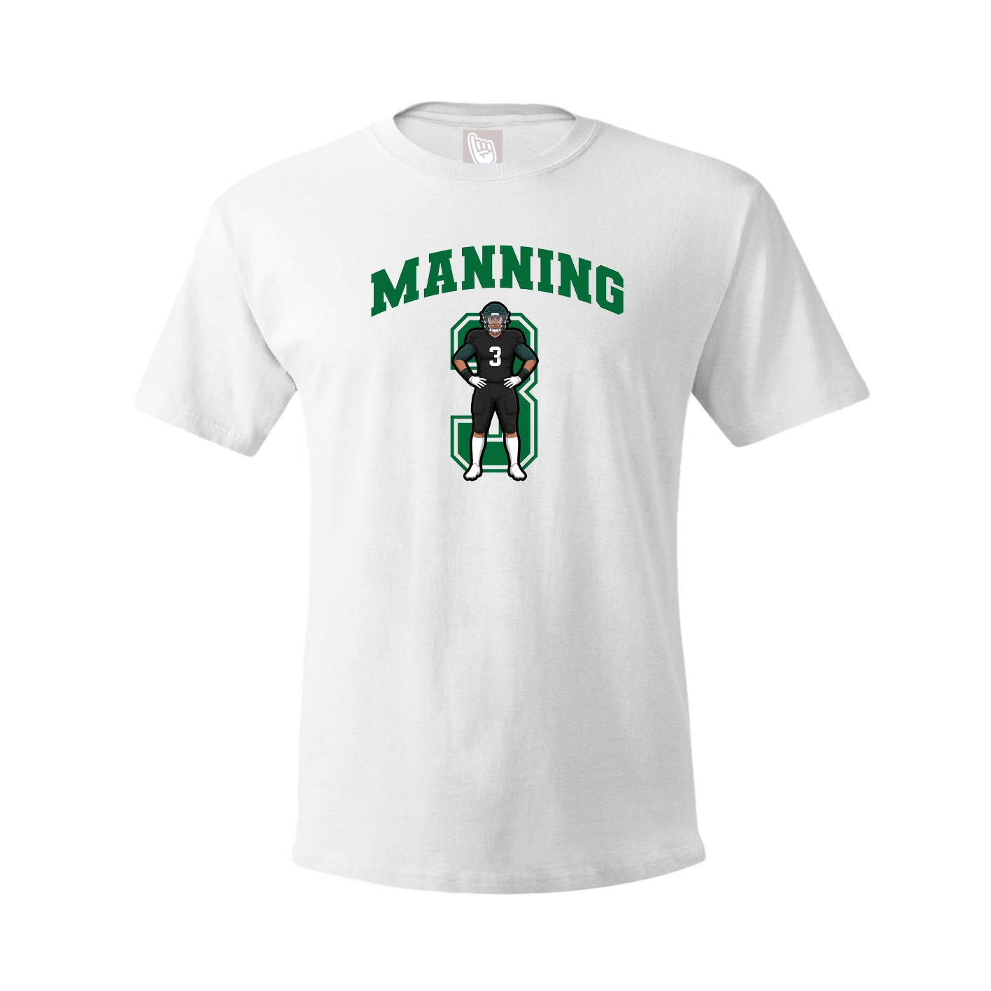 Youth Tee — Number in White
