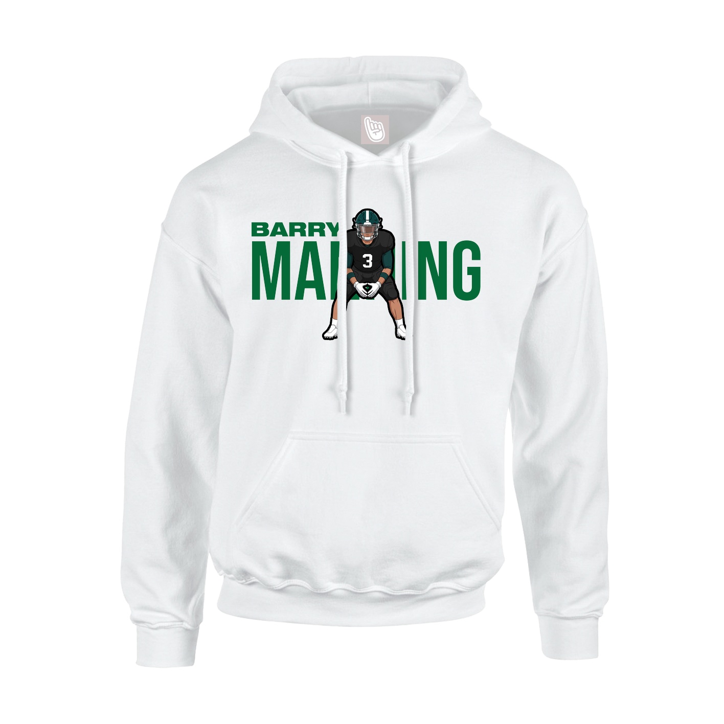 Hoodie — Player Name in White