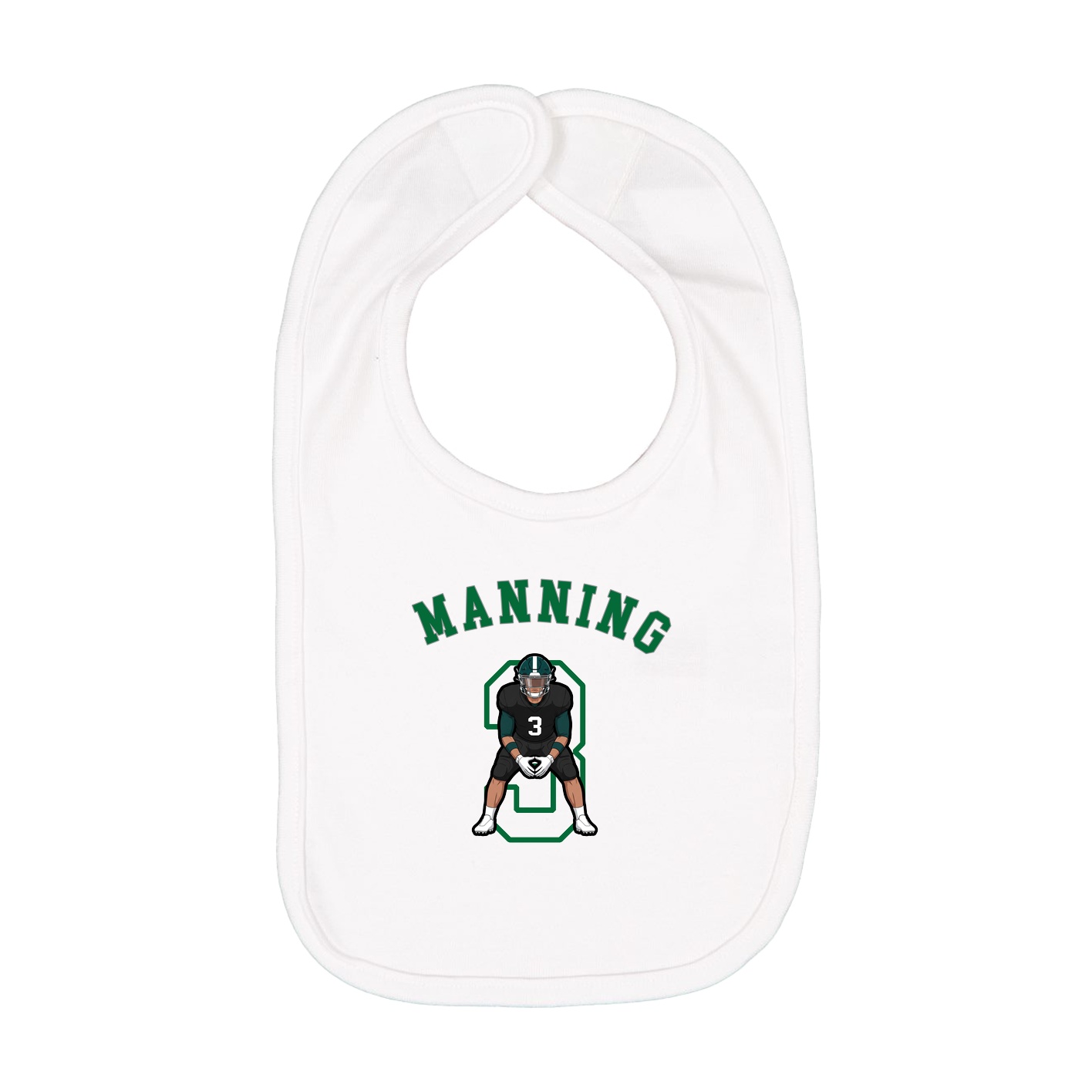 Infant Bib — Shirsey Arch in White